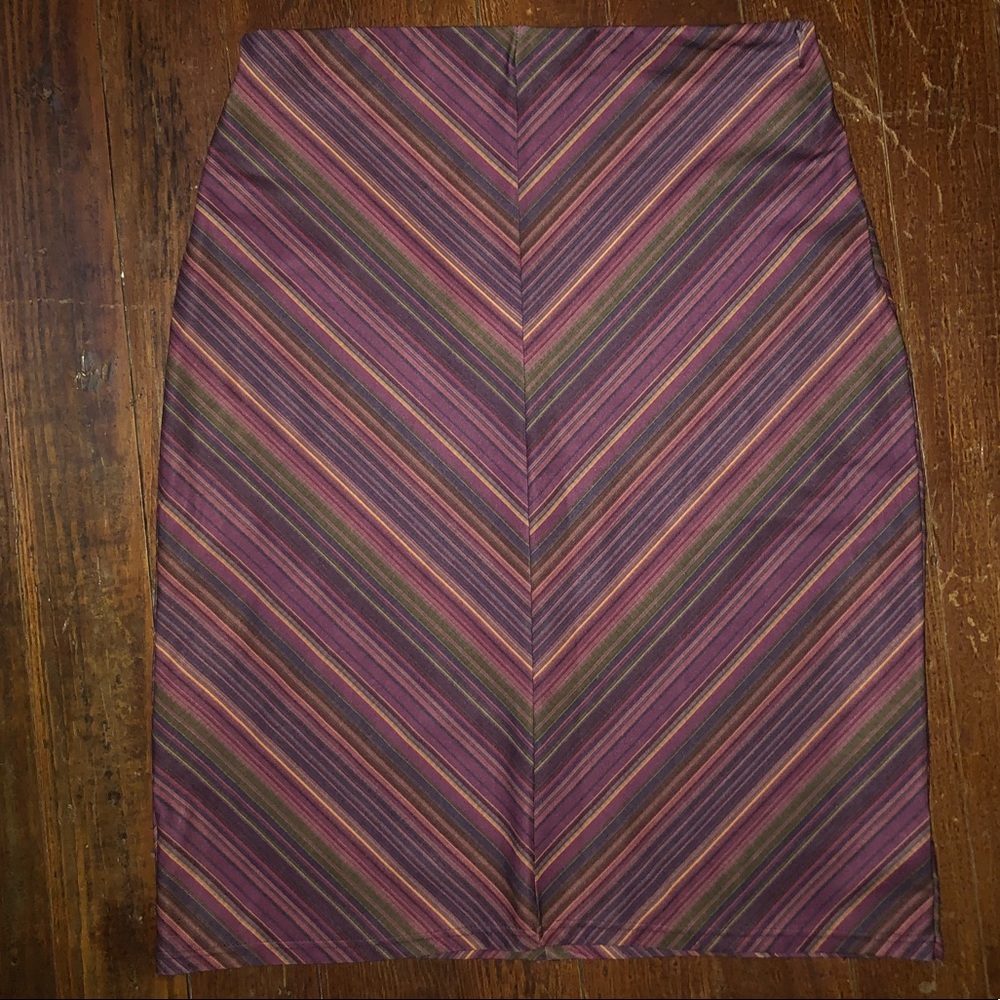 MODA International A-Line Pinstriped Skirt